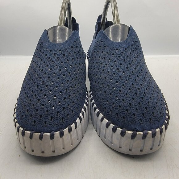 Ilse Jacobsen Plateau Womens 10 Tulip Shoes Slip on Navy Platform Comfort - Picture 2 of 13